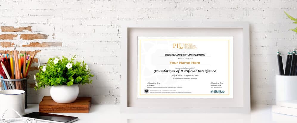 PLU Certificate Earn 